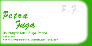 petra fuga business card